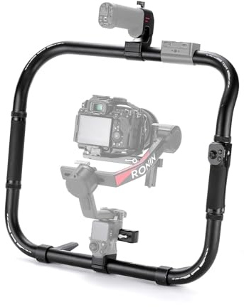 TILTA Basic Ring Grip Plus para dji RS4, RS4 Pro, RS2 y RS3 Pro Gimbal, Anillo De Mano Estabilizador con Asa De Control Remoto y Módulo Receptor De Control Inalámbrico TGA-PRG2