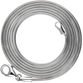 Treuheld® Schlangenkette aus 925 Sterling Silber | 7 Längen | 4 Farben