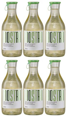 Mostra weiß trocken 6x 0,5l | Weingut Tsililis | Weißwein aus Griechenland | Griechischer Tafelwein | + 20ml Jassas Olivenöl