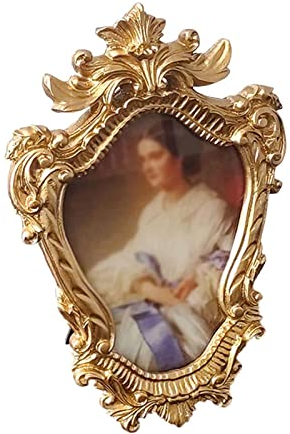 luckxuan Fotorahmen/Bilderrahmen Vintage -Stil Bilderrahmen Tabletop Golden antike Fotohalter Wohnzimmer Schlafzimmer Wandhängekunst Bildrahmen Dekor Dekor Dekor Leerrahmen