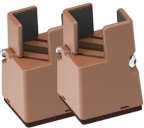 MERRYHAPY 2pcs Adjustable Platform Bed Riser Blocks for Furniture Legs Bed Raising Blocks Heightening Table Leg Pad Suitable for Frame Risers and Couch