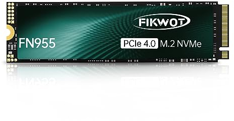 Fikwot FN955 4TB M.2 PCIe Gen4 Internes Solid State Drive mit Graphene Kühlaufkleber - Bis zu 7350 MB/s, Dynamischer SLC Cache, Kompatibel mit Laptops und PC Desktops