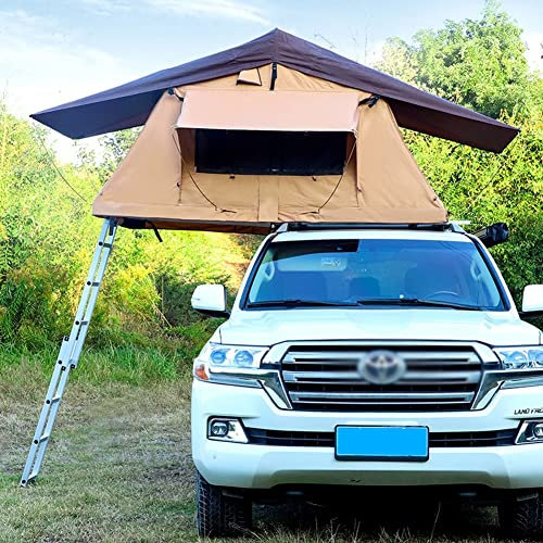 BebeXi Tienda campaña Coche Carpa de Techo, Camioneta SUV Camping con Escalera, Carpa Impermeable y Transpirable Gran Espacio Puede Acomodar 3-4 Personas