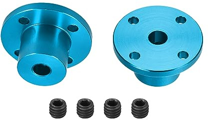 DMiotech 2 Paquet 5mm Intérieur Dia H15xD15 Bride Couplage Connecteur Rigide Guide Arbre Support Raccord Arbre Accouplement avec Vis pour DIY RC Modèle Moteurs Ciel Bleu