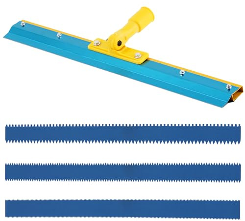 Trumego Notched Squeegee for Self Leveling, Cement Floor Leveling Tool Self-Leveling Floor Squeegee Construction Tool with 3 Racks