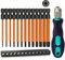 Hakkin T5-T40 Torx Bit Set Lang 75 mm 13 Stück 1/4 Torx Schraubendreher Set Magnetische Sternschraubenzieher mit Loch S2 Stahl Sechskant Schraubendreher Bitsätze mit Handgriff T20 für Akkuschrauber