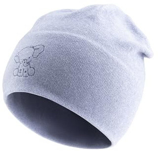 Sterntaler Beanie mit Stickmotiv Dino für Jungen - Baby und Kinder Mütze mit angeschnittenen Ohrenklappen und Bindeband