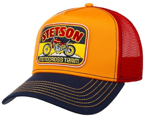 Stetson Motorcross Team Trucker Cap Mehrfarbige Mütze Casual Mesh Stoffcap Patch Herren Frühjahr Sommer
