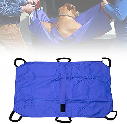 sulckcys 60KG Emergency Pet Stretcher Large Dog Animals Veterinary Transport Stretcher Anti-bite Foldable Nylon 120x74cm with Carrier and Safety Belt for Animal Medical Injury Rescue Disability