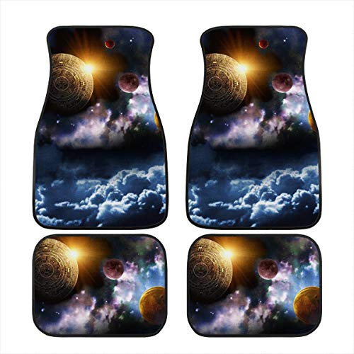 Universe P-Lanets - Tapetes para piso delantero y trasero, alfombrillas antideslizantes resistentes para todo tipo de clima, almohadillas protectoras para la mayoría de automóviles, sedán, furgonetas,