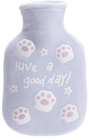 Wärmflasche mit Weichem Bezug Abnehmbare Kinderwärmflasche Sichere und Haltbare Naturkautschuk Warm Hot Water Bottle Beste Geschenk Wärmflasche mit Bezug Wärmflasche Klein Wärmflasche