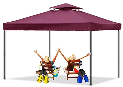 WJIHUYU Universal Canopy Top Cover Canopy Replacement Top Cove Cloth Sun Shade Canopy Tent for Garden Porch Pavilion Grill Gazebo - Cover Only