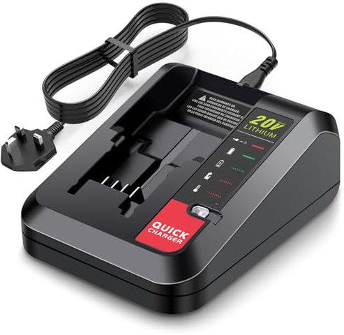 20V Max Lithium Battery Charger for Black & Decker 18V 20V Lithium Ion Battery LLBXR20 LBXR20-OPE LB20 LBX20 LBX4020 LB2X4020 LBXR2020-OPE BL1514 LBXR16 Battery Replacement