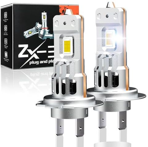 Discoball H7 LED Headlight Bulb, 80W 12000LM 6500K Cool White for Headlight Bulbs - Plug & Play Car Headlight Kit Mini Size with High-Efficiency Cooling System, IP68 Waterproof (Pack of 2)