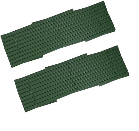 Yhenlovtt Treillis extensible en plastique PVC pour plantes grimpantes, décoration murale de jardin, panneau de clôture extérieure, vert, 1,8 m x 30 cm (2 pièces)