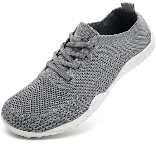 CMZSMM Womens Barefoot Shoes Running Sneakers Gay Casual Gray Size 7 UK