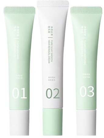 Crema Depilatoria | Kit Depilatorio Para Zona Bikini Sin Irritación - Productos de Cuidado de la Piel Natural para Eliminación de Vello en Todo Tipo de Piel Sensible