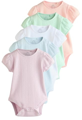 NEXT Nyfödda unisex 5-pack kortärmade babybodys