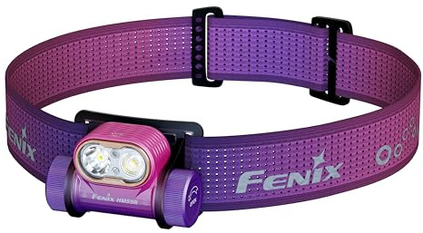 Fenix HM55R Nebula - Linterna frontal compacta recargable para exteriores, 1200 lúmenes, 175 m, más de 141 horas máximo, haz de luz blanca e inundación, haz rojo de 5 lúmenes, funcionamiento con un