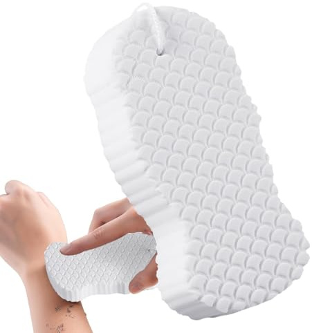 1/4 Pack Éponge Exfoliante Pour Le Corps, Brosse De Douche Exfoliante Ultra Douce, Éponge De Spa, Pour Femmes, Hommes, Enfant, Double Épaisseur, Couleurs Assorties