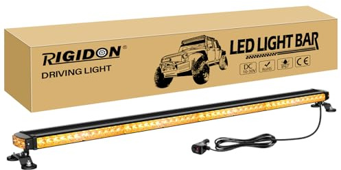 RIGIDON 49 Pollici 102 LED Arancione Magnetico Barra Led, Luce Stroboscopica, Luci Lampeggianti di Sicurezza di Avvertimento Per Camion Auto Furgone Trattori Elevatori UTV 4x4 Veicolo fuoristrada