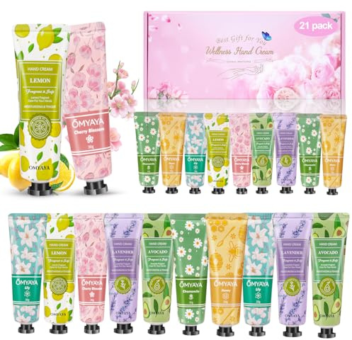 Set di 21 creme per le mani, mini crema per le mani, set regalo da donna, per la festa della mamma, Natale, regalo di compleanno