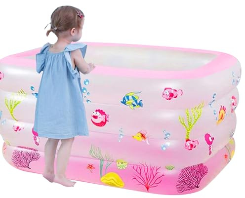 Piscina gonfiabile per bambini, giocattolo acquatico all'aperto, divertimento cortile, gioco di famiglia, piscina per bambini con tappo di scarico per attività estive, giardino, terrazza