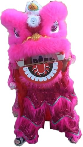Lejondans-maskotdräkt för 5-12 ålder, fest, karneval, festival - 35 cm kinesisk traditionell drake och lejondans (G)