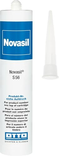 Silicone sigillante piano cottura induzione montaggio filotop nero Schwarz Novasil S56 310ml compatibile con Bosch Neff Gaggenau (idoneo per tutti i marchi di vetroceramica)