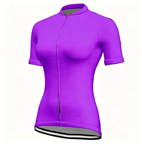 Treer Maillot de Ciclismo Manga Corta Mujer, Camiseta Deportiva para Bicicleta de Verano, Ropa Ciclista Transpirable Secado Rápido, Ideal para MTB y Ciclismo de Ruta