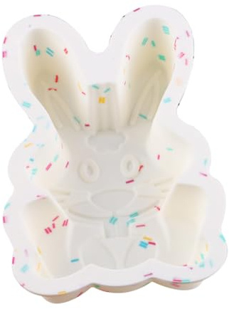 ULTECHNOVO Stampo per Dolci Pasquali in Silicone Riutilizzabile, Piccolo Stampo Fai da Te per Torta a Forma di Coniglio, Utensile da Forno Affidabile per Preparazioni Pasquali e Dessert