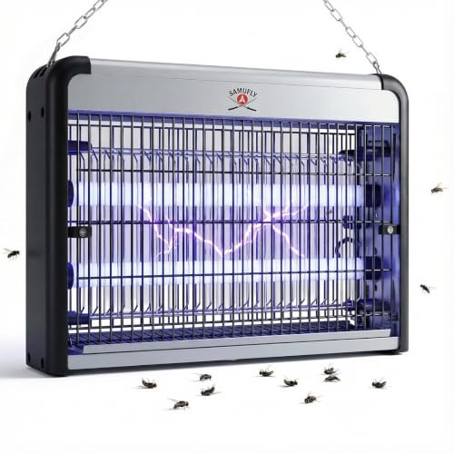 SAMUFLY LED Insektenvernichter SF38, Fliegenvernichter, Fliegenfalle elektrisch 4W, 50m²