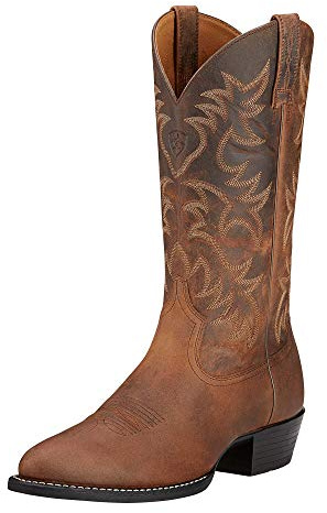 ARIAT Heritage R Toe Western Boot, Botas Vaqueras Hombre, Marrón desteñido, 44.5 EU