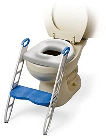 Mommy's Helper Contoured Cushie Step Up Potty Seat with Step Stool, Blue/Grey