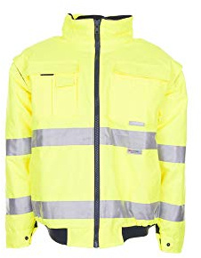Planam Herren Warnschutz Bundjacke Warnschutz Größe 24 in gelb