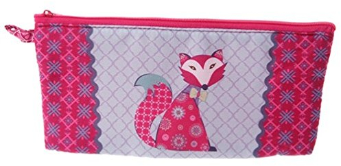 Fuchs Schlampermäppchen mit Patchwork Effekt, Farbe:Pink Karo