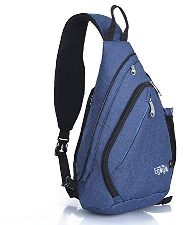 EGOGO Multi-fonctionnel Sacoche Bandoulière Sacoches Triangle Goutte/Sac à dos Sac à Bandoulière épaule de Randonnée Pour Hommes et Femmes E300-4 (Bleu)
