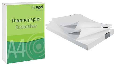 SIGEL TP111 Thermopapier DIN A4 76 g Endlosfalz 250 Blatt Brother PJ | TP111, mit Steuermarke, Mikroperforation, Premium - 12 Jahre archivierbar, für alle tragbaren Brother Drucker der PJ-Serie