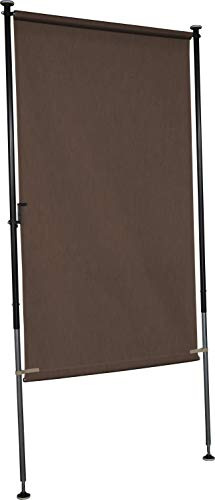 ANGERER Balkonsichtschutz Style braun, 120 cm | Senkrechtmarkise für Sicht- und Sonnenschutz, Montage ohne Bohren, ideal für Mietwohnungen, Made in Germany, waschbarer Stoff