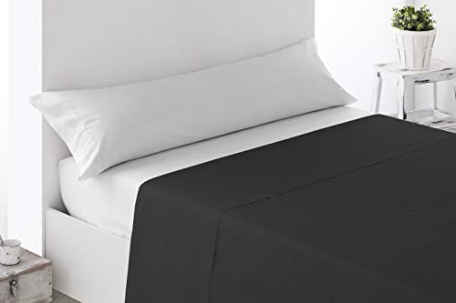 Miracle Home. Oberlaken, Anti-Peeling, weich und bequem, 50% Polyester-Baumwolle. 270X260. Bett 180. Schwarz