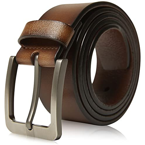Access Denied Genuine Leather Dress Belt For Men - Mens Belts For Suits, Jeans, Uniform With Single Prong Buckle - Designed in the USA