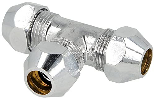 T-Quetschverschraubung 10 mm verchromt