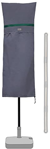 Sekey Housse de Protection pour 270cm x 460cm Parasol de Jardin Double avec Deux Hauts,100% Polyester,imperméable,Gris foncé