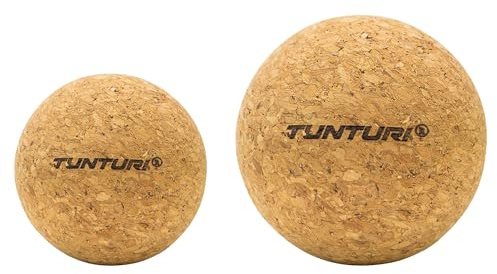 Tunturi Massagebälle aus Kork, Naturkork für Massage, nachhaltige Faszienbälle für Triggermassage