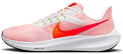 Nike DH4071-102 Nike Air Zoom Pegasus 39 Sneaker Adult White/Total Orange-Bright Crimson-Black 44