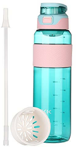 TKK Sport Trinkflasche 1500ml [BPA-frei Tritan] Auslaufsicher Wasserflasche Sportflasche für Fahrrad Camping Yoga Gym Blau 1010
