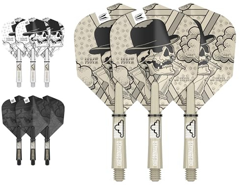 Target Darts Dimitri Van Den Bergh Ink Design No.6 Dartflüge Schäfte Vorbauten - 3er Pack