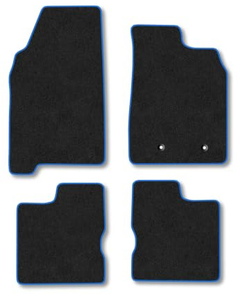 Dacia Duster (2018-2024) Carpet Car Mats | Blue Edge Trim Tailored Fit Floor Mats Full Coverage Protection Accessories Easy Clean Anti Slip Made in the UK