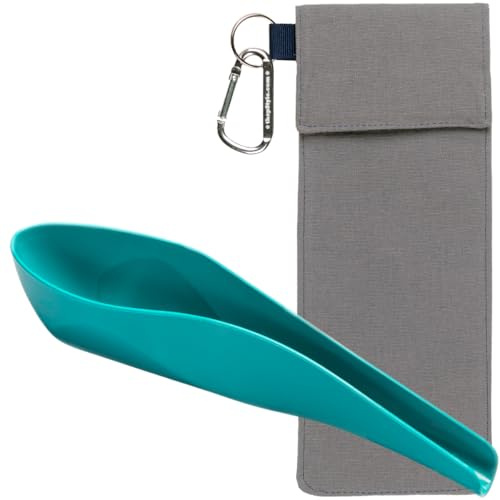 Women's Pee Funnel w/ Case - Turquoise & Grey, Easy & Clean Stand-to-Pee Device. Female Urination Device for Camping, Travel, Disabilities, Gender Affirmation, Festivals & Outdoor Sports. USA Made.