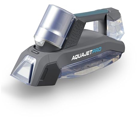 Tower T548006 AquajetPro Handy Cordless Spot Cleaner with BLDC Brushless Motor & Powerful Rotating Brush Bar, 0.3L Clean Tank, 0.4L Dirty Water Tank, 80W, Titanium & Blue